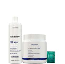 Kit Pó Descolorante Azul e Água Oxigenada 20 Volumes Prohall