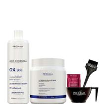 Kit Pó Descolorante Azul e Água Oxigenada 30 Volumes Prohall Kit Pó Descolorante Azul e Água Oxigenada 30 Volumes Prohall