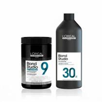 Kit Pó Descolorante Blond Studio 9 + Blond Studio OX-Óleo 30vol Kit Pó Descolorante Blond Studio 9 + Blond Studio OX-Óleo 30vol