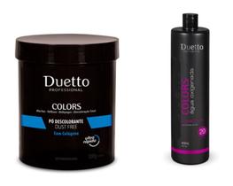 Kit Pó Descolorante com Colageno OX 20V Duetto Professional