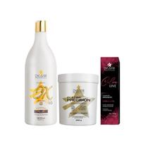 Kit Pó Descolorante De 250 G + Ox De 40 Vol + Coloração 5.0