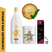 Kit Pó Descolorante De 250 G + Ox De 5 Vol + Coloração 5.0