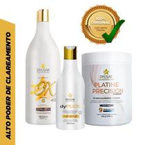 Kit Pó Descolorante Master + OX 40 Volumes + Dy Plex DYUSAR