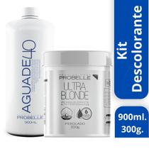 Kit Pó Descolorante Perolado + Ox 40 Vol 900Ml Probelle
