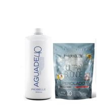 Kit Pó Descolorante Perolado Ultra Blonde 300 G + Agua Oxigenada 900 Ml 40 V Probelle Kit Pó Descolorante Perolado Ultra Blonde 300 G + Agua Oxigenada 900 Ml 40 V Probelle
