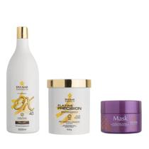 Kit Pó Descolorante Platine P. White+Ox 40 + Matizadora 300g