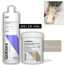 Kit Pó Descolorante Ultra-rápido Branco 400g + Oxi 20 vol. 900ml Gaboni