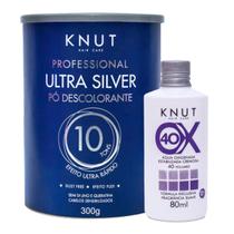 Kit Pó Descolorante Ultra Silver 300g + OX 40 Volumes 80ml Knut Kit Pó Descolorante Ultra Silver 300g + OX 40 Volumes 80ml Knut
