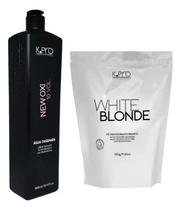 Kit pó descolorante white blond 500gr + água oxigenada 900ml - kpro Kit pó descolorante white blond 500gr + água oxigenada 900ml - kpro