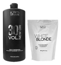 Kit pó descolorante white blond 800gr + água oxigenada 900ml - kpro