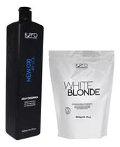 Kit pó descolorante white blond 800gr + água oxigenada 900ml - kpro