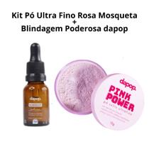 Kit Pó Solto Ultrafino Rosa Mosqueta Pink Power + Blindagem De Maquiagem - DAPOP