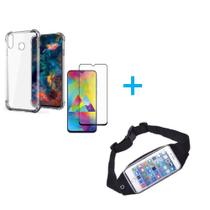 Kit Pochete Galaxy A50 + Capinha Anti Impacto + Película de Vidro
