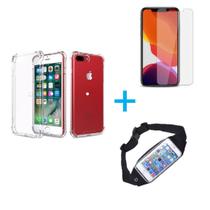Kit Pochete íPhone 8 Plus + Capinha Anti Impacto + Película de Vidro