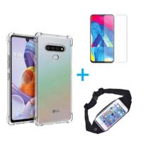 Kit Pochete LG K41s + Capinha Anti Impacto + Película de Vidro