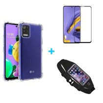 Kit Pochete LG K62 + Capinha Anti Impacto + Película de Vidro