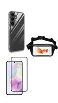 Kit Pochete Samsung Galaxy A35 + Capinha Anti Impacto + Película de Vidro Kit Pochete Samsung Galaxy A35 + Capinha Anti Impacto + Película de Vidro
