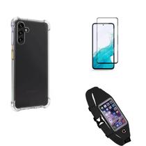 Kit Pochete Samsung Galaxy A54 5G + Capinha Anti Impacto + Película de Vidro