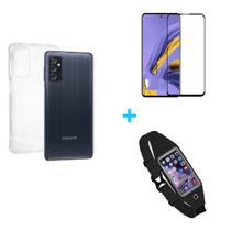 Kit Pochete Samsung Galaxy M52 5G + Capa + Película de Vidro - Hrebos