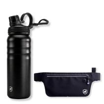 Kit Pochete Ultra Slim e Garrafa Térmica Preta Aço inoxidável de Parede Dupla 700ml Gshield Kit Pochete Ultra Slim e Garrafa Térmica Preta Aço inoxidável de Parede Dupla 700ml Gshield