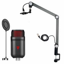 Kit Podcast Braço Articulado Thronmax S2 Caster Boom + Microfone Thronmax MDrill Zone Kit Podcast Braço Articulado Thronmax S2 Caster Boom + Microfone Thronmax MDrill Zone