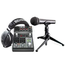 Kit podcastudio 2 usb behringer home studio completo