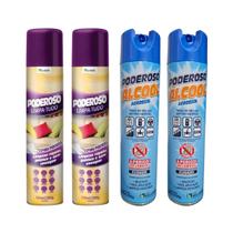 Kit Poderoso Limpa Tudo Espuma 300ml + Poderoso Álcool 400ml