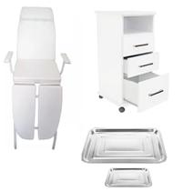 Kit Podologia Cadeira Armário e Brindes