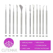 Kit Podologia Profissional 12 Instrumentos Podóloga Aço Inox