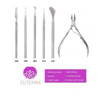 Kit Podologia Profissional 5 Instrumentos Podólogo Bisturi + Alicate Cuticula Cutemax