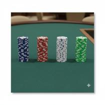 Kit Poker 100 Fichas 12g Nettuno Clay Argila S/ Numeração