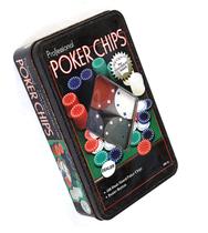 Kit Poker Chips Profissional Com 100 Fichas e 1 Dealer