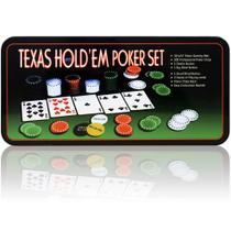 Kit Poker Profissional Em Lata 200 Fichas Texas Hold'em Set