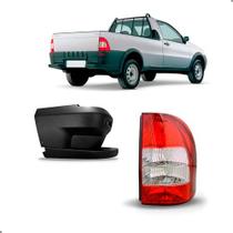 Kit polaina traseira fiat strada 2006 a 2008 com lanterna direito