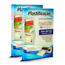 Kit Polaseal A4 220x307 - 200 Folhas - Plástico para Plastificação Pouch Film 0,05 - MARES