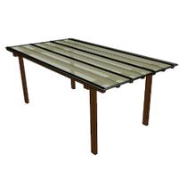 Kit Policarbonato Branco 4mm 3,00m x 6,00m - Perfis Naturais Kit Policarbonato Branco 4mm 3,00m x 6,00m - Perfis Naturais