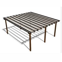 Kit Policarbonato Branco 4mm 5,00m x 6,00m - Perfis Naturais