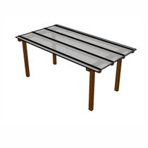 Kit Policarbonato Branco 6mm 2,00m x 6,00m - Perfis Naturais Kit Policarbonato Branco 6mm 2,00m x 6,00m - Perfis Naturais