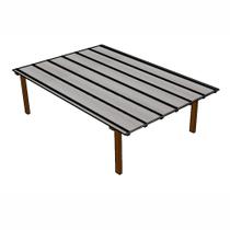 Kit Policarbonato Branco 6mm 4,00m x 6,00m - Perfis Naturais Kit Policarbonato Branco 6mm 4,00m x 6,00m - Perfis Naturais