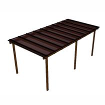 Kit Policarbonato Bronze 10mm 6,00m x 6,00m - Perfis Naturais Kit Policarbonato Bronze 10mm 6,00m x 6,00m - Perfis Naturais