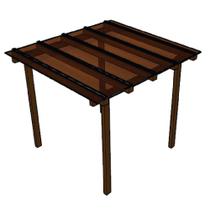 Kit Policarbonato Bronze 4mm 2,00m x 2,00m - Perfis Bronze Kit Policarbonato Bronze 4mm 2,00m x 2,00m - Perfis Bronze