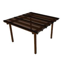 Kit Policarbonato Bronze 4mm 3,00m x 3,00m - Perfis Naturais Kit Policarbonato Bronze 4mm 3,00m x 3,00m - Perfis Naturais