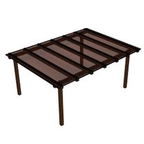 Kit Policarbonato Bronze 6mm 4,00m X 2,00m - Perfis Bronze Kit Policarbonato Bronze 6mm 4,00m X 2,00m - Perfis Bronze