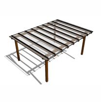 Kit Policarbonato Compacto Cristal 3mm 6,00m x 3,00m - Perfis Naturais Kit Policarbonato Compacto Cristal 3mm 6,00m x 3,00m - Perfis Naturais