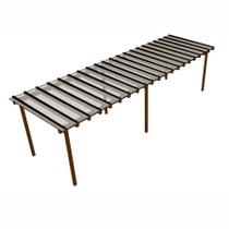 Kit Policarbonato Cristal 4mm 10,00m x 3,00m - Perfis Naturais