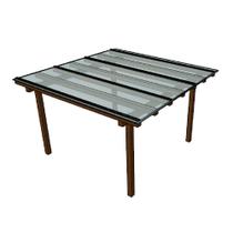 Kit Policarbonato Cristal 4mm 3,00m x 3,00m - Perfis Naturais Kit Policarbonato Cristal 4mm 3,00m x 3,00m - Perfis Naturais