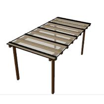 Kit Policarbonato Cristal 4mm 4,00m x 2,00m - Perfis Bronze