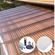 Kit Policarbonato Cristal 4mm 6,00m x 1,00m - Perfis Naturais Kit Policarbonato Cristal 4mm 6,00m x 1,00m - Perfis Naturais
