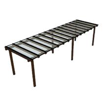 Kit Policarbonato Cristal 4mm 7,00m x 2,00m - Perfis Naturais Kit Policarbonato Cristal 4mm 7,00m x 2,00m - Perfis Naturais