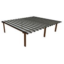 Kit Policarbonato Cristal 4mm 7,00m x 6,00m - Perfis Naturais